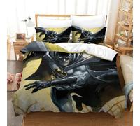 3D Con Stampa Di Batman Set Di Biancheria Da Letto Con 3 Pezzi Set Copripiumino Con Chiusura A Cerniera Per Ragazzi E Ragazze,coppie,camera Da Letto,decorazione Super King（260x220cm）