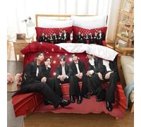 3D Con Stampa Di BTS Biancheria Da Letto 3 Pezzi Copripiumino Morbida Microfibra Per Ragazzi E Ragazze,coppie,camera Da Letto,decorazione Single（140x200cm）