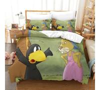 3D Con Stampa Di Der Kleine Rabe Socke Set Di Biancheria Da Letto Con 3 Pezzi Copripiumino Con Chiusura A Cerniera Per Ragazzi E Ragazze,coppie,camera Da Letto,decorazione Double(200x200cm)