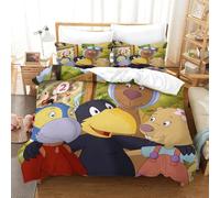 3D Con Stampa Di Der Kleine Rabe Socke Set Di Biancheria Da Letto Con 3 Pezzi Copripiumino Con Chiusura A Cerniera Per Ragazzi E Ragazze,coppie,camera Da Letto,decorazione Double(200x200cm)