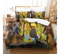 3D Con Stampa Di Der Kleine Rabe Socke Set Di Biancheria Da Letto Con 3 Pezzi Copripiumino E Federa Coordinata Per Ragazzi E Ragazze,coppie,camera Da Letto,decorazione King(220x240cm)