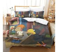 3D Con Stampa Di Der Kleine Rabe Socke Set Di Biancheria Da Letto Con 3 Pezzi Set Copripiumino E Federa Coordinata Per Ragazzi E Ragazze,coppie,camera Da Letto,decorazione Single(140x200cm)