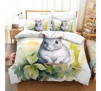 3D Con Stampa Di Rat Set Di Biancheria Da Letto Decorazione Microfibra Set Copripiumino Per Letto Per Adulti E Bambini Con Chiusura A Cerniera Super King（260x220cm）
