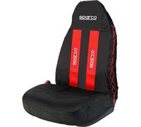 3D coprisedile universale per auto nero e rosso con intreccio laterale SPARCO
