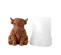 3D Cow Figurine Candle Mold 3D Reusable Silicone Aromatherapy Mould