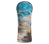 3d Creativo Pavimento Pittura Oceano Sottomarino Golf Head Covers Impermeabile Headcovers con Intercambiabile No. Tag per Woods e Driver Hybrid golf cart cover