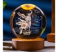 3D Crystal Ball Band Laser Constellation Città Globale Vetro Feng Shui Crystal Ballast 12 Zodiac Gift Statue Decorazione domestica