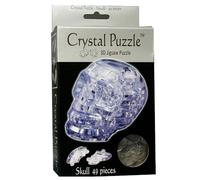 3D Crystal Clear Skull Jigsaw Puzzle 49 Pieces Educational Toys for Ages 10+