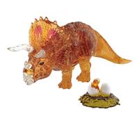 3D Crystal Puzzle Brown Triceratops