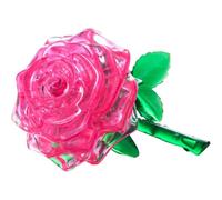 3D Crystal Puzzle Pink Rose