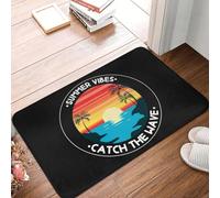 3D Custom Summer Vibes Catch The Wave Front Door Mat Outdoor Quick Dry Surfing Surfer Kitchen Balcony Entrance Rug Carpet-60x90cm