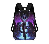 3D Demon Queen Lilith with Snakes And Wings Zaino Per Bambini Impermeabile Borsa Scolastica Zaino Carino Zaini Casual Alla Moda Borsa Scolastica Per Bambini Per Bambina E Bambino Scuola 17inch