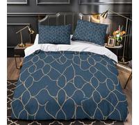 3D Design Printed 3PCs Bedding Set Bed Decor Hidden Zipper Extra Abstract Comforter Cover Hypoallergenic Machine Washable for Girls,Teens,Adults Modern Geometric Quilt Cover Single（140x200cm）