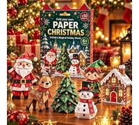 3D DIY Paper Christmas Origami Kit per rilassarsi e principianti (#A) | Kit fai da te per presepe, 5 temi festivi, guida passo inclusa, set di origami natalizi facili da piegare per principianti