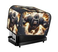 3d Dynamic Gorilla Tostapane Copertura 2 Fette Cucina Piccolo Elettrodomestico Coperture Con Tasche Protezione Polvere E Impronte Digitali