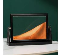 3D Dynamic Sand Art Liquid Motion - Arte Dell'immagine di Sabbia in Movimento con Rotazione A 360 ° - Arredamento Perfetto per La Casa O L'Ufficio per Il Lavoro Desktop - Forma Retta, Yellow