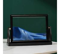 3D Dynamic Sand Art Liquid Motion - Arte Dell'immagine di Sabbia in Movimento con Rotazione A 360 ° - Arredamento Perfetto per La Casa O L'Ufficio per Il Lavoro Desktop - Forma Retta, Blue