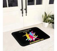 3D: È una splendida giornata per Badminton, zerbino antiscivolo, tappeto da pavimento, tappeto resistente per ingresso cucina, tappetini per la camera da letto, tappetini per i piedi - 50x80cm