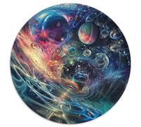 3D Effect 1000 Pezzi Jigsaw Puzzle Giochi Educativi Relief Dello Stress Jigsaw Rotondo Sfida Colore Per Regali Di Viaggio, Presente 1000pcs (67.5x67.5cm)