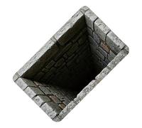 3D Effect Rugs Optical Illusion - Non-Slip Quuick Dry Fun Decoration,3D Holle Carpet - for Birthday Halloween Homes Holiday New Year Party Eve Entryway Living Room Bedrooms