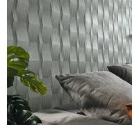 3D Effetto Sovrapposto Parallelograms Geometrico Erismann Parati Grigio 10046-10