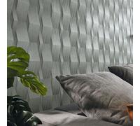 3D Effetto Sovrapposto Parallelograms Geometrico Erismann Parati Grigio 10046-10