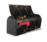 3D Elegante Oro Marmorizzazione Texture Stampa Riutilizzabile Casella Postale Copertura Impermeabile Della Cassetta Delle Lettere Decorazione Magnetica Protezione Solare Unico