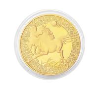3D Embossed Lunar New Year Coin - Horse Animal Fortune Token, Chinese Commemorative Collectible | for Friends Relatives Men Kids Christmas Holiday Easter Party, luucky Coin Gift, Traditional Souvenir