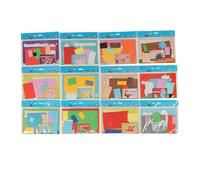 3D EVA Schiam adesivo giocattolo artigianale educativo kit artigianato fai -da -te sticker puzzle game per uso interno (Mondo dei dinosauri)