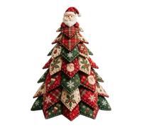 3D Fabric Quilted Christmas Tree Kit, Precut Fabric Sewing Set Christmas | Christmas Tree Material Kit, Adults Christmas Tree Sewing Kit for Home Hobby Studio Office Travel Daily