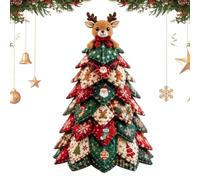 3D Fabric Quilted Christmas Tree Kit, Precut Fabric Sewing Set Christmas | Christmas Tree Material Kit, Adults Christmas Tree Sewing Kit for Home Hobby Studio Office Travel Daily