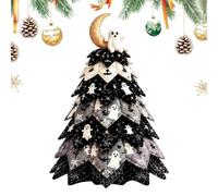 3D Fabric Quilted Christmas Tree Kit, Precut Fabric Sewing Set Christmas | Christmas Tree Material Kit, Adults Christmas Tree Sewing Kit for Home Hobby Studio Office Travel Daily