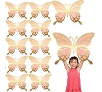 3D Farfalla Decorazione da Parete, farfalle per artigianato, tessuto in organza,Farfalle Decorative Torta,Decorazioni Parete,Adesivi Murali Soggiorno Farfalla Dessert Topper