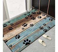 3D Fashion Paw Print Welcome Door Mat Non-slip Flannel Suitable for Living Room, Bedroom, Bathroom, Kitchen Home Decoration Carpet.-60x90cm