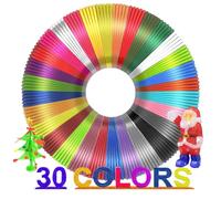 3D Filamento Fili Penna PLA 30 Colori, 1,75 mm 3D Penna Filamento Ricarica per Penna 3D 5M Ciascuna Totale 150M, Stampanti 3D Materiali Filamenti Penna per MYNT3D,ODRVM,Tecboss,Lovebay,SCRIB3D,Dikale