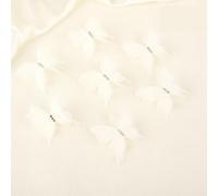 3d Fiore Bianco Pizzo Applique 10/20 pezzi di patch fiocco in rete con applicazione farfalla in garza 3D for cucito artigianale fai da te(20pcs E)