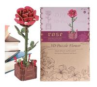 3D Flower Craft - Modello Di Edificio Adatto Ai Principianti | Set Di Kit Di Puzzle Meccanici In Legno | Eleganza Decorativa Da Esposizione Per La Casa, Natale, Interni Ed Esterni, Uffici, Amanti Degl