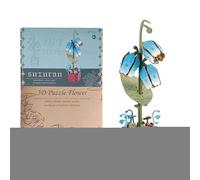 3D Flower Puzzle Craft Kit - Realistic Flower Building Blocks For Home Decor, Stress-Relief Jigsaw Puzzle For Adults, Decorative Botanical Centerpiece For Desk & Shelf