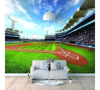 3D Fotomurale Murales Campo da Calcio Carta da Parati Panoramica 200x140 cm Stadio Fotomurali Tessuto Non Tessuto Decorazione Parete Poster Camere da Letto Soggiorno Pareti Murale q.3545