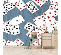 3D Fotomurale Murales Carte da Gioco Carta da Parati Panoramica 200x140 cm Carte da Gioco Fotomurali Tessuto Non Tessuto Decorazione Parete Poster Camere da Letto Soggiorno Pareti Murale q.5661