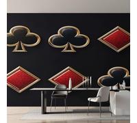 3D Fotomurale Murales Carte da Gioco Carta da Parati Panoramica 350x256 cm Carte da Gioco Fotomurali Tessuto Non Tessuto Decorazione Parete Poster Camere da Letto Soggiorno Pareti Murale q.9539