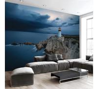 3D Fotomurale Murales Rocce Marine Carta da Parati Panoramica 200x140 cm Torre di Guardia Fotomurali Tessuto Non Tessuto Decorazione Parete Poster Camere da Letto Soggiorno Pareti Murale q.8626
