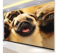 3D Fotomurale Murales Simpatico Cane Animale Carta da Parati Panoramica 400x280 cm Cane da Compagnia Fotomurali Tessuto Non Tessuto Decorazione Parete Poster Camere da Letto Pareti Murale w.2556
