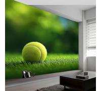 3D Fotomurale Murales Tennis Carta da Parati Panoramica 200x140 cm Sport La Palla Fotomurali Tessuto Non Tessuto Decorazione Parete Poster Camere da Letto Soggiorno Pareti Murale w.1524