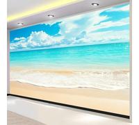 3D Fotomurale Murales Vista Sull'oceano Carta da Parati Panoramica 250x175 cm Spiaggia Fotomurali Tessuto Non Tessuto Decorazione Parete Poster Camere da Letto Soggiorno Pareti Murale q.7292