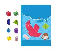 3D Geometric Shapes Workbook - Interactive PullString Geometry Learning Kit | Shapes Space Thinking Training Game,Hands-On Geometry For Kids | A Creative Activity Book For Cut Out, And Build 3D Shape Net