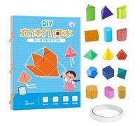 3D Geometry Book, Geometry Learning Toy, Hands On STEM Education, Spatial Thinking Tools for Children, Classroom, Beginners, Travel, Group Study, Homeschool, Visual Math Practice