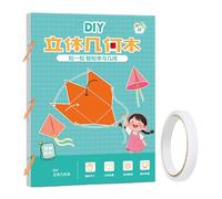 3D Geometry Book, Geometry Learning Toy, Hands On STEM Education, Spatial Thinking Tools for Children, Classroom, Beginners, Travel, Group Study, Homeschool, Visual Math Practice
