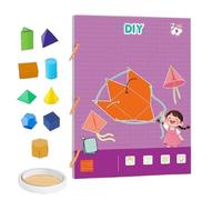 3D Geometry Learning Book for Kids - Pull String Math Teaching Tool with 9/12/15 Geometric Models | Safe Braided Rope Design | Volume & Surface Area Formulas (9-Mode)