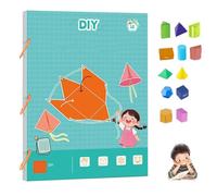 3d geometry learning book, Libro di Geometria 3D con Cordino Intrecciato per Insegnare le Formule di Volume e Area Superficiale, puzzle di forme geometriche con Solidi 9/12/15-12-model